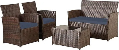 Patio Furniture Set, Wicker Outdoor Sectional Sofa