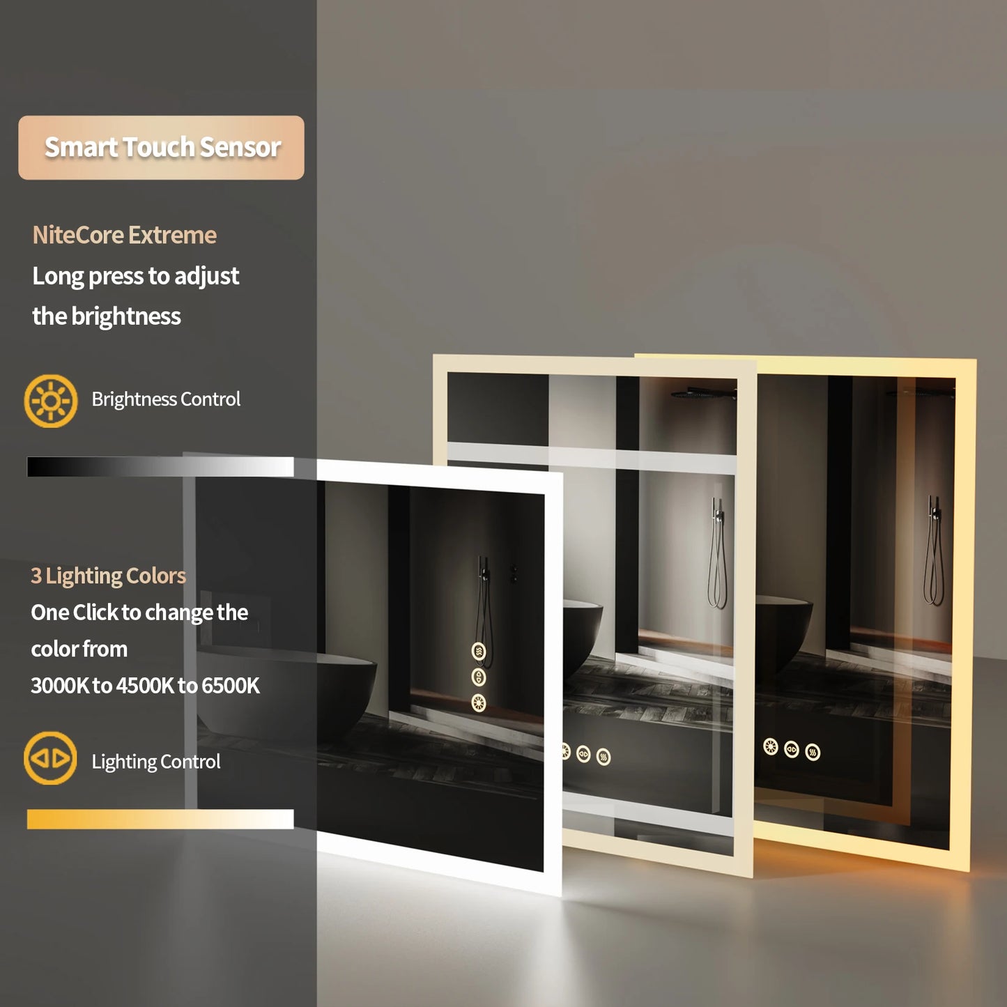 16x20 " LED Lighted Bathroom Mirror with Anti-Fog