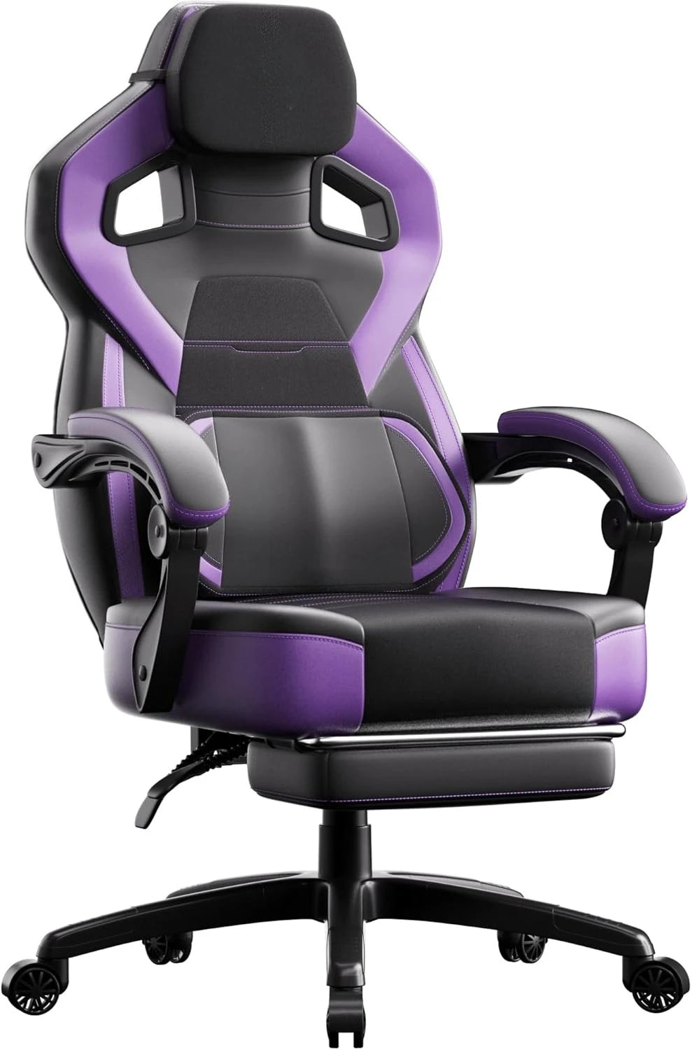 Fabric Gaming Chair with Footrest, Big and Tall