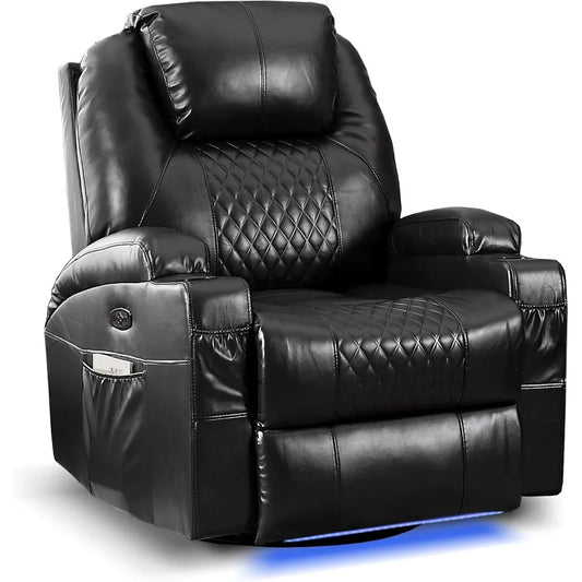 Power Swivel Rocker Recliner Massage Home Theater Seating