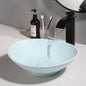 KEMAIDI Bathroom Basin Sink Set Blue Vessel Sink Faucet Combo