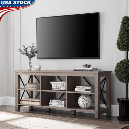 Modern TV Stand Holds Flat Screen TV 65 Inches