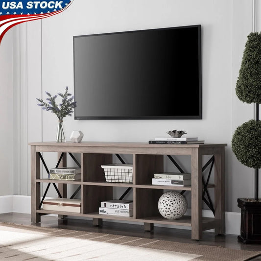 Modern TV Stand Holds Flat Screen TV 65 Inches