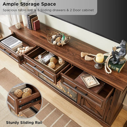 Farmhouse TV Stand for Up to 80" TV