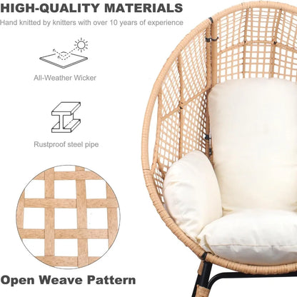 Oversized Wicker Egg Chair Outdoor Indoor Rattan Chair