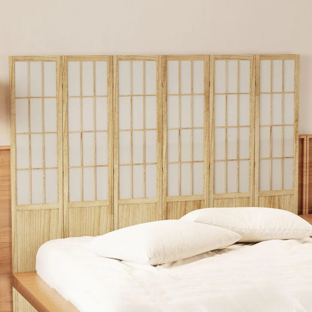 Room Divider, 66.9" Tall Japanese Shoji Style Folding Screen