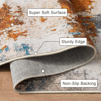 Area Rugs for Living Room, Machine Washable