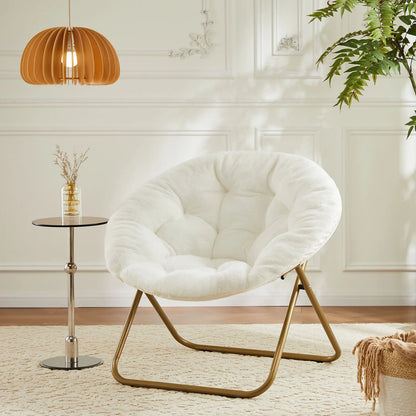 Cozy Saucer Chairs Faux Fur Thick Padded Seat