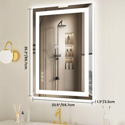 JHK 36"x 24"LED Vanity Mirror with Front Light/Backlight