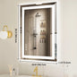 JHK 36"x 24"LED Vanity Mirror with Front Light/Backlight