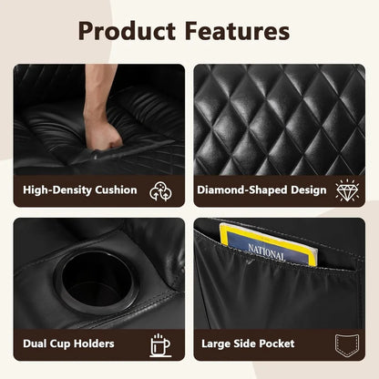 Power Swivel Rocker Recliner Massage Home Theater Seating