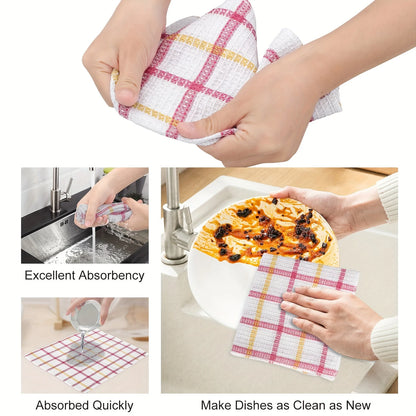 12pcs Cloths, Soft Absorbent Cleaning Towel, Reusable & Durable, 35cm/13in