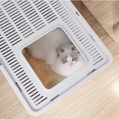 Convenient Foldable Litter Box: Drawer Design with Scooper