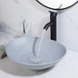 KEMAIDI Bathroom Basin Sink Set Blue Vessel Sink Faucet Combo