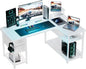 Gaming Desk with Drawers Carbon Fiber- Computer Desk