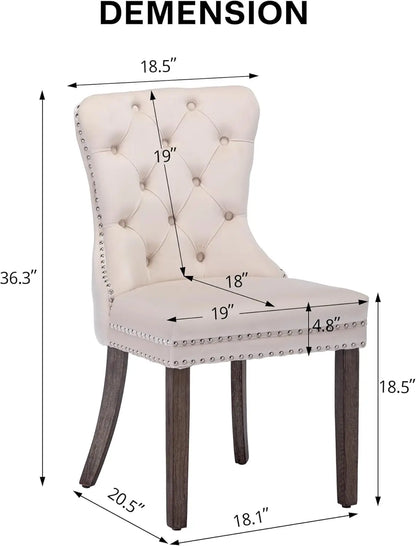 Velvet Dining Chairs Set of 6, Upholstered Tufted Chair