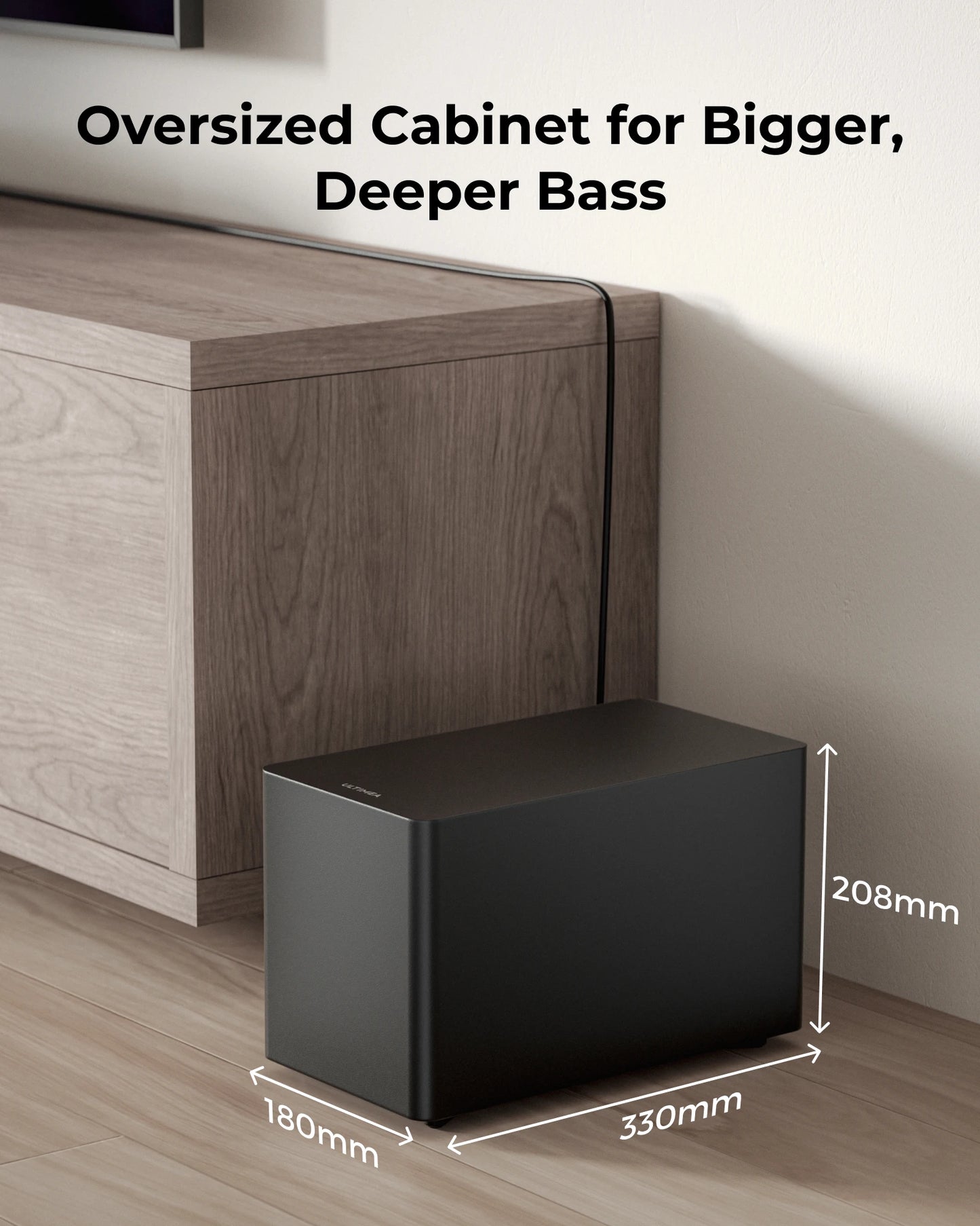 ULTIMEA 340W 5.1 Soundbar with Dolby Atmos, Surround Sound System with 5.25" Wired Subwoofer, Home Theater Smart APP Control