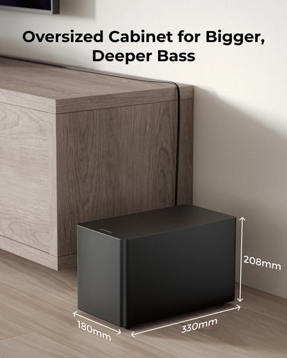 ULTIMEA 340W 5.1 Soundbar with Dolby Atmos, Surround Sound System with 5.25" Wired Subwoofer, Home Theater Smart APP Control
