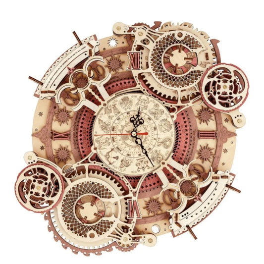 Robotime ROKR Zodiac Wall Clock 3d Wooden Puzzle Model