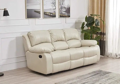 Bonded Leather Recliner Set, Sofa, Chair, Elevating Footrest.