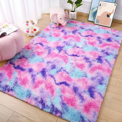 Lochas Super Soft Plush Tie Dye Velvet Rugs