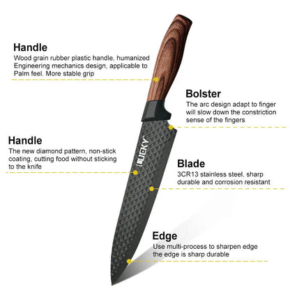 Kitchen Knives Stainless Steel Forged Chef Knife Set