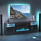 TV Stand with Fireplace - 70 Inch Modern Entertainment Center