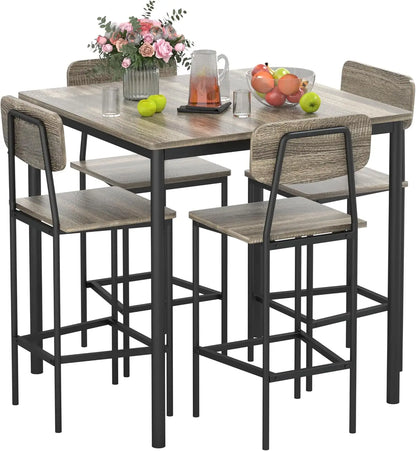 Kitchen Table and 4 Chairs, Dining Table Set