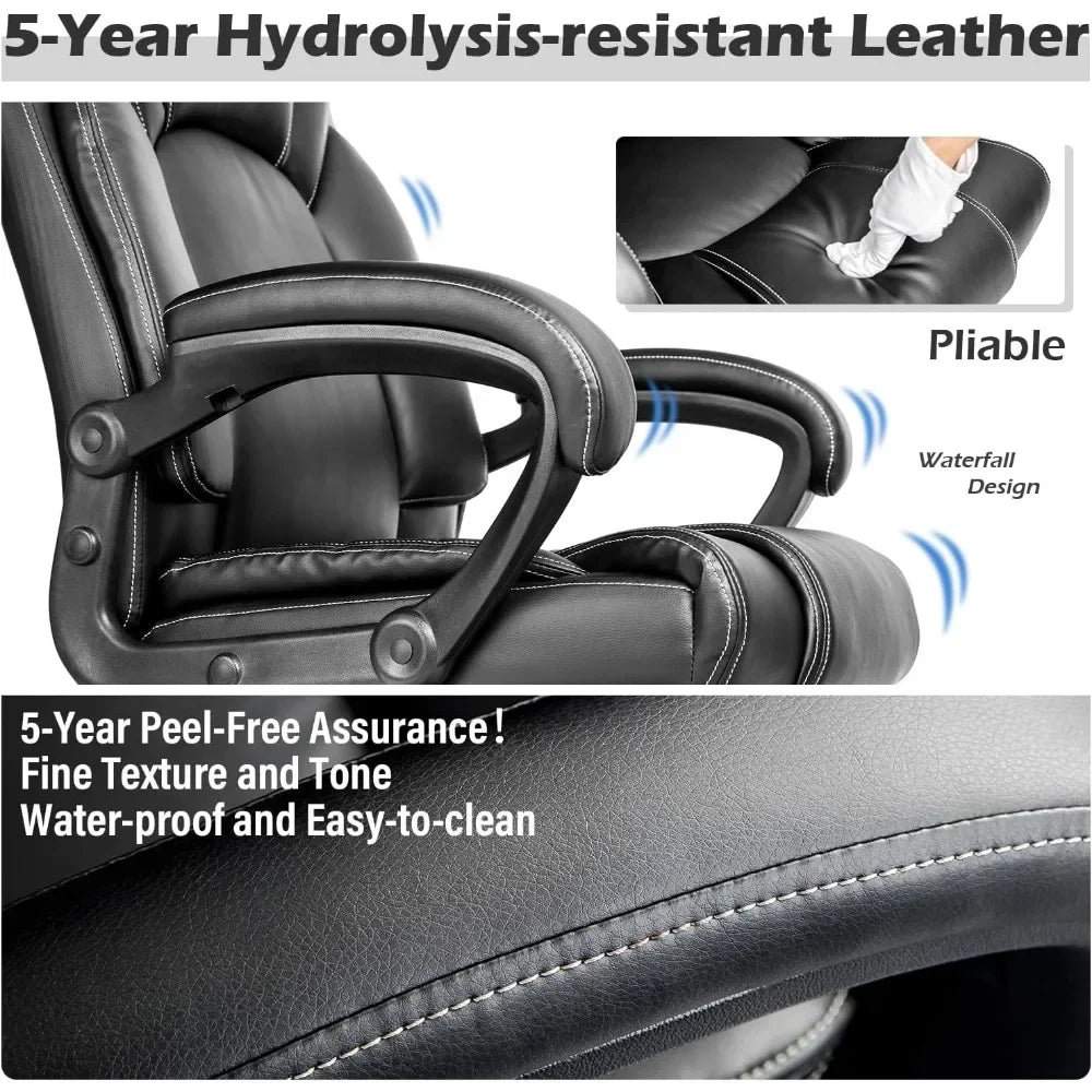 Executive Office Chair with 5-Year hydrolysis-Resistant Leather