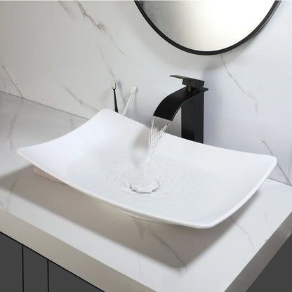 KEMAIDI Bathroom Basin Sink Set Blue Vessel Sink Faucet Combo
