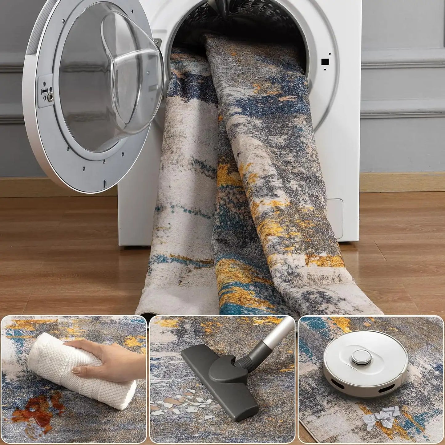 Area Rugs for Living Room, Machine Washable