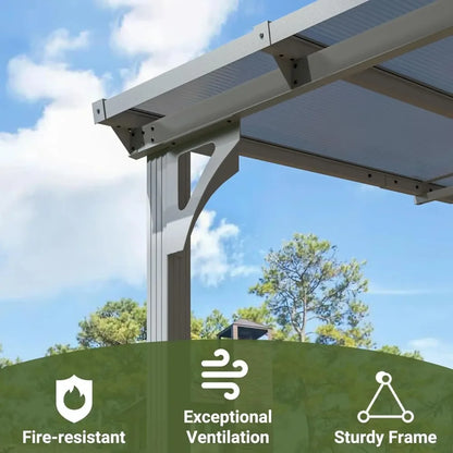 10x14 FT Gazebo, Splicable Pergola with Aluminum Frame, Gazebo