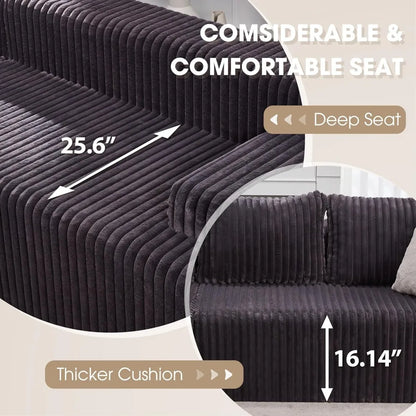 Modular Sectional L-Shape Couch 3 Seat Modular Sofa
