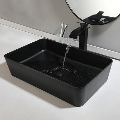 KEMAIDI Bathroom Basin Sink Set Blue Vessel Sink Faucet Combo