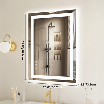 JHK 36"x 24"LED Vanity Mirror with Front Light/Backlight