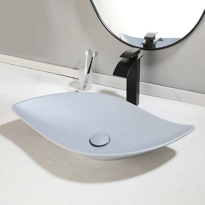 KEMAIDI Bathroom Basin Sink Set Blue Vessel Sink Faucet Combo
