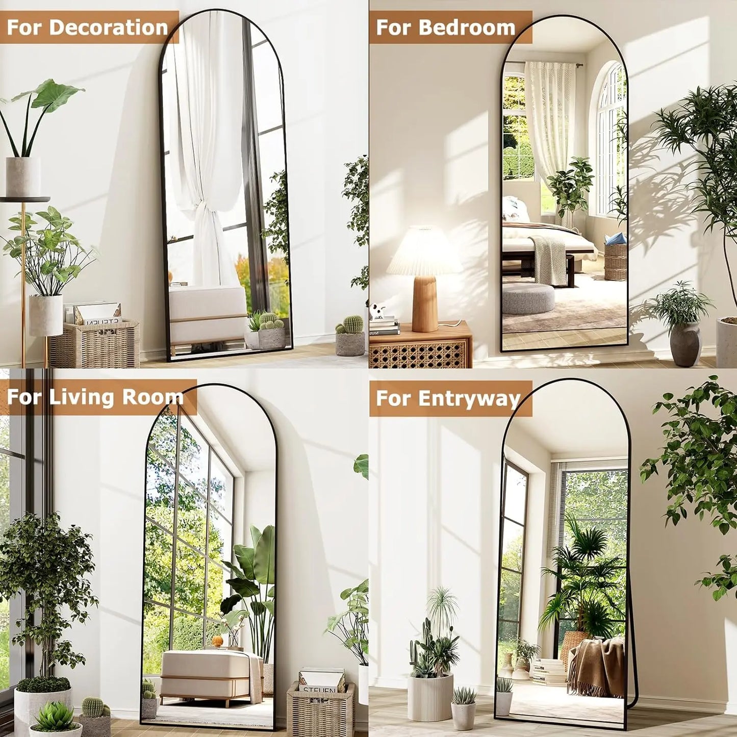 21x64 inch Arched Full Length Mirror-HD-Full Mirror