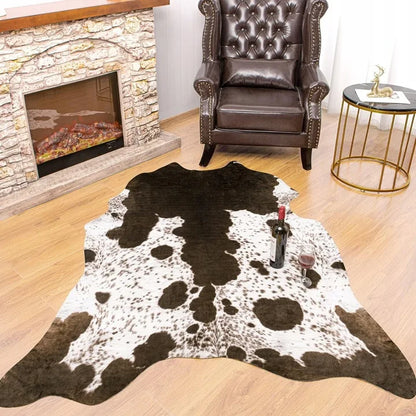 American style Cowhide Print Rug faux fur rug