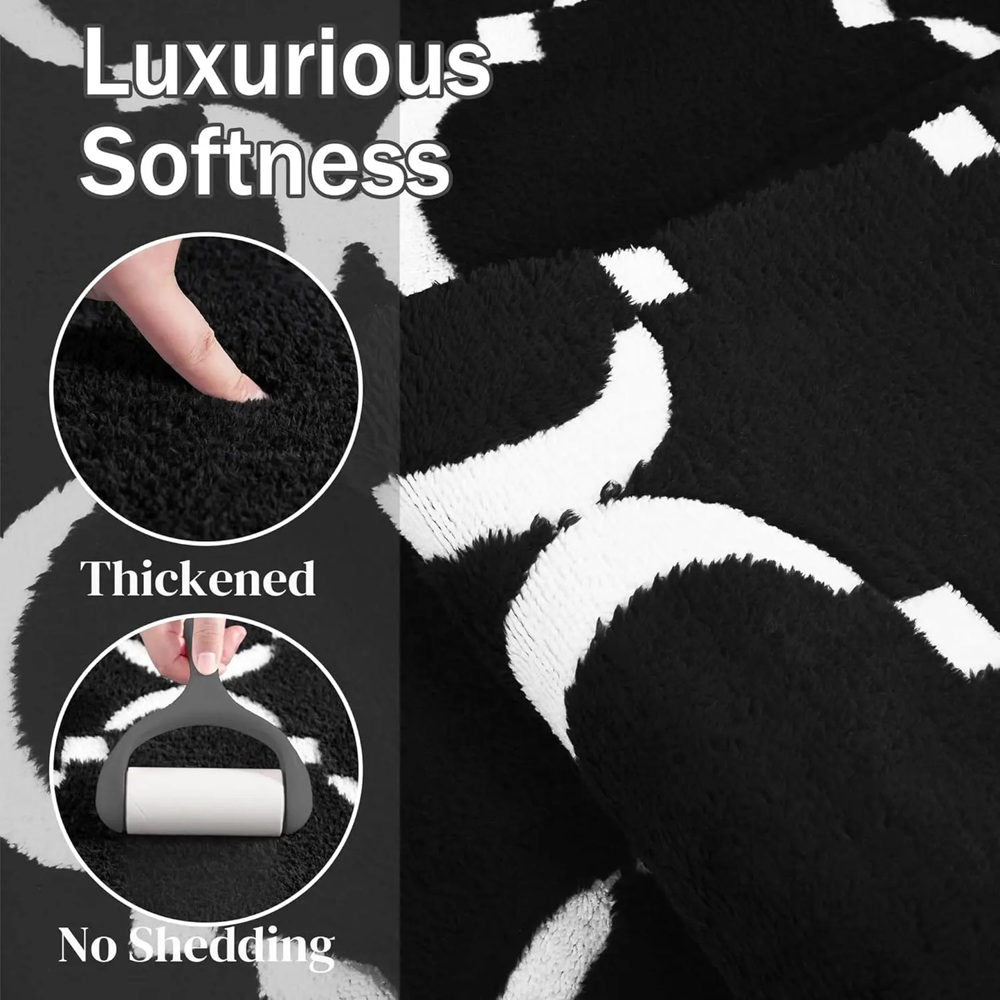 Large Shag Area Memory Foam Living Room Rug 6'x9'