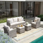 Patio Furniture Set, Wicker Outdoor Sectional Sofa