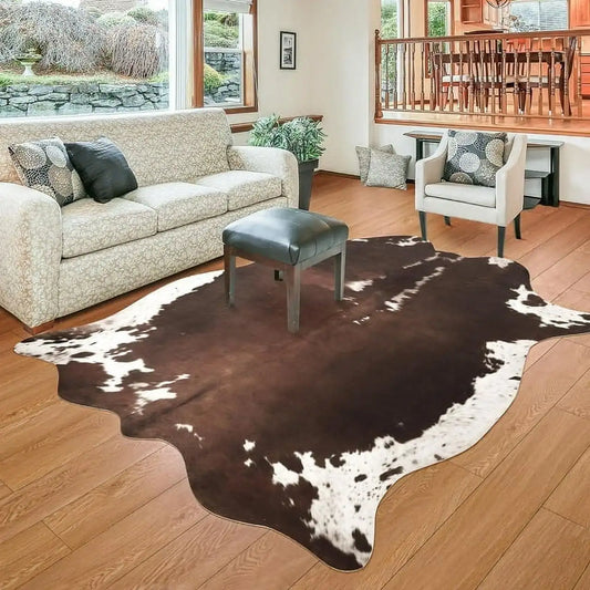 American style Cowhide Print Rug faux fur rug