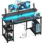 48 inch Gaming Desk with LED Lights & Power Outlets