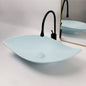 KEMAIDI Bathroom Basin Sink Set Blue Vessel Sink Faucet Combo