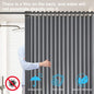 Foldable Magnetic Waterproof Bath Curtain with 14 Hooks