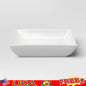 Square Porcelain Pasta Bowl 46oz Microwave Dishwasher Safe Modern Design 8.5 Inch Diameter Chic Square Shape Dining Tableware