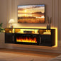 Fireplace TV Stand 70'' Wall Mounted Shelf Entertainment