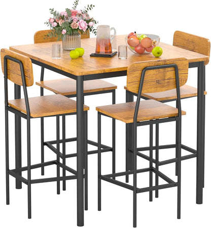 Kitchen Table and 4 Chairs, Dining Table Set