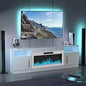 TV Stand with Fireplace - 70 Inch Modern Entertainment Center