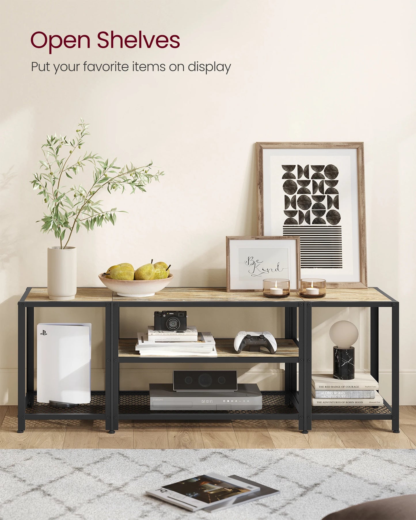 VASAGLE Modern TV Stand for TVs to 65 Inches