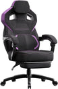 Fabric Gaming Chair with Footrest, Big and Tall